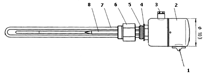 Схема винтового нагревательного элемента BGC